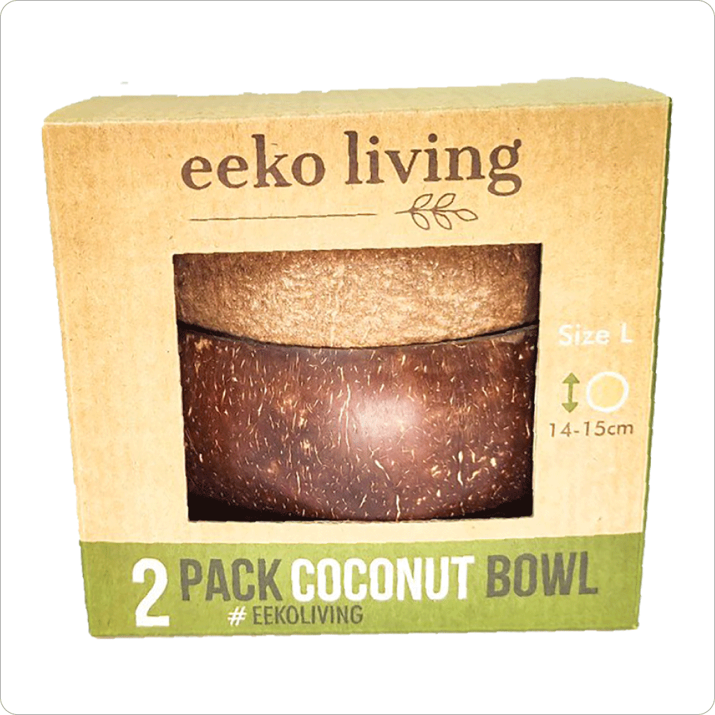 Real Coconut shell Bowls Large 2 Pack