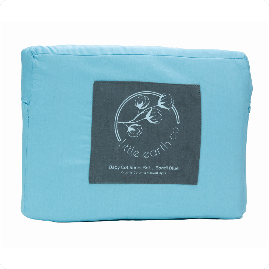 Baby Cot Sheet Set - Blue - Fitted and Flat Sheet | Shop NOW