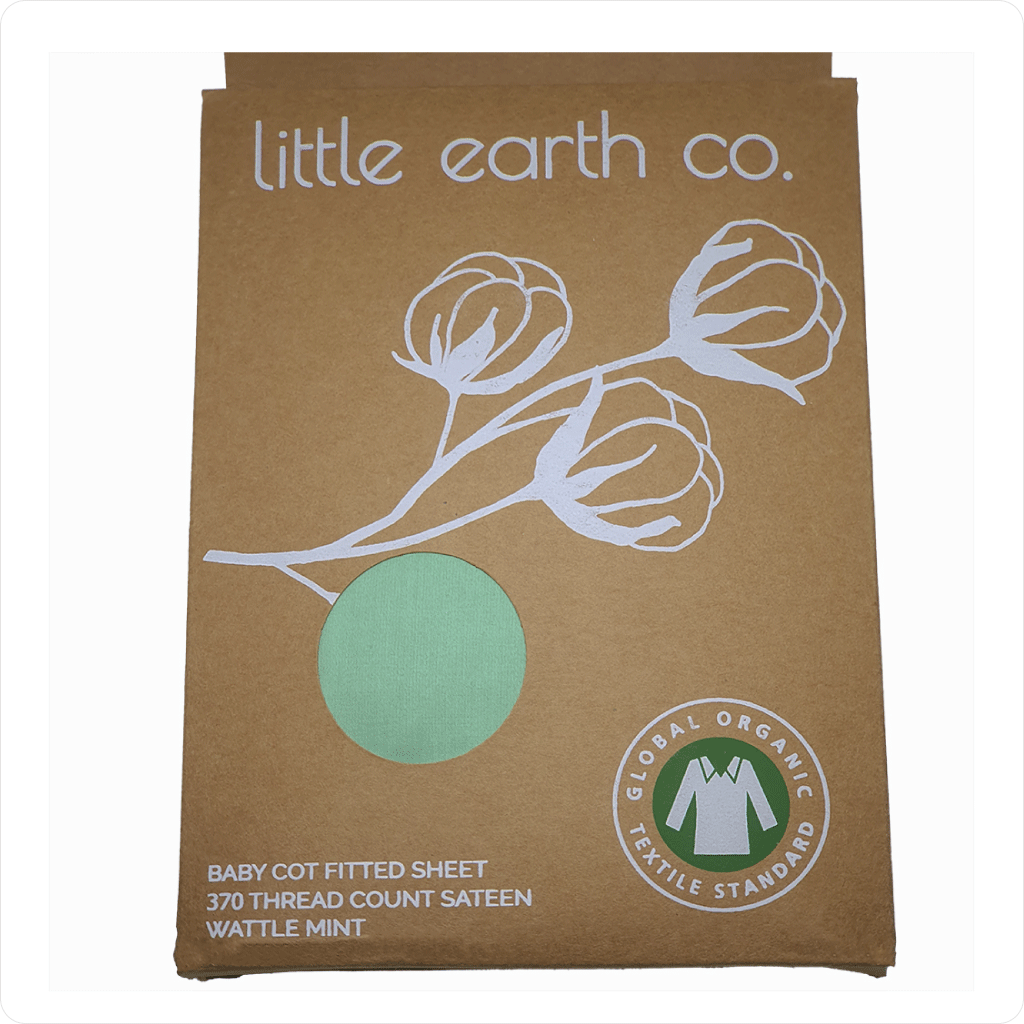 Pure Cotton Baby Cot Fitted sheet - Mint Green | SHOP NOW