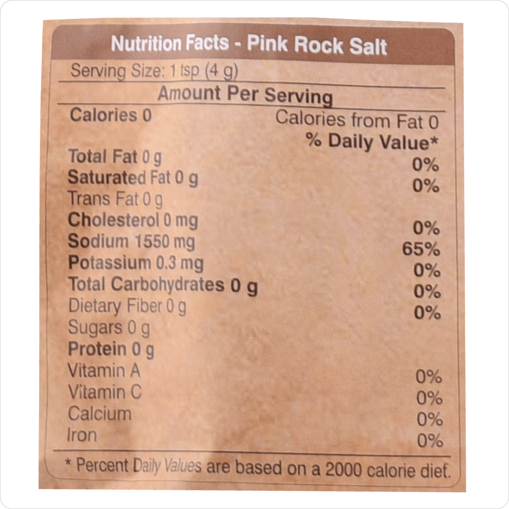 Pink Rock Salt Natural